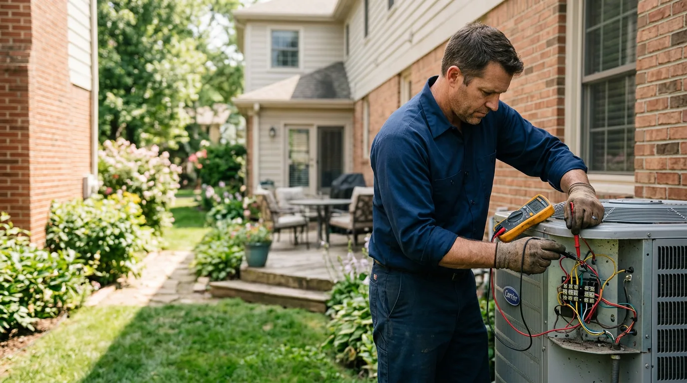 HVAC technician working near Crookston, NE